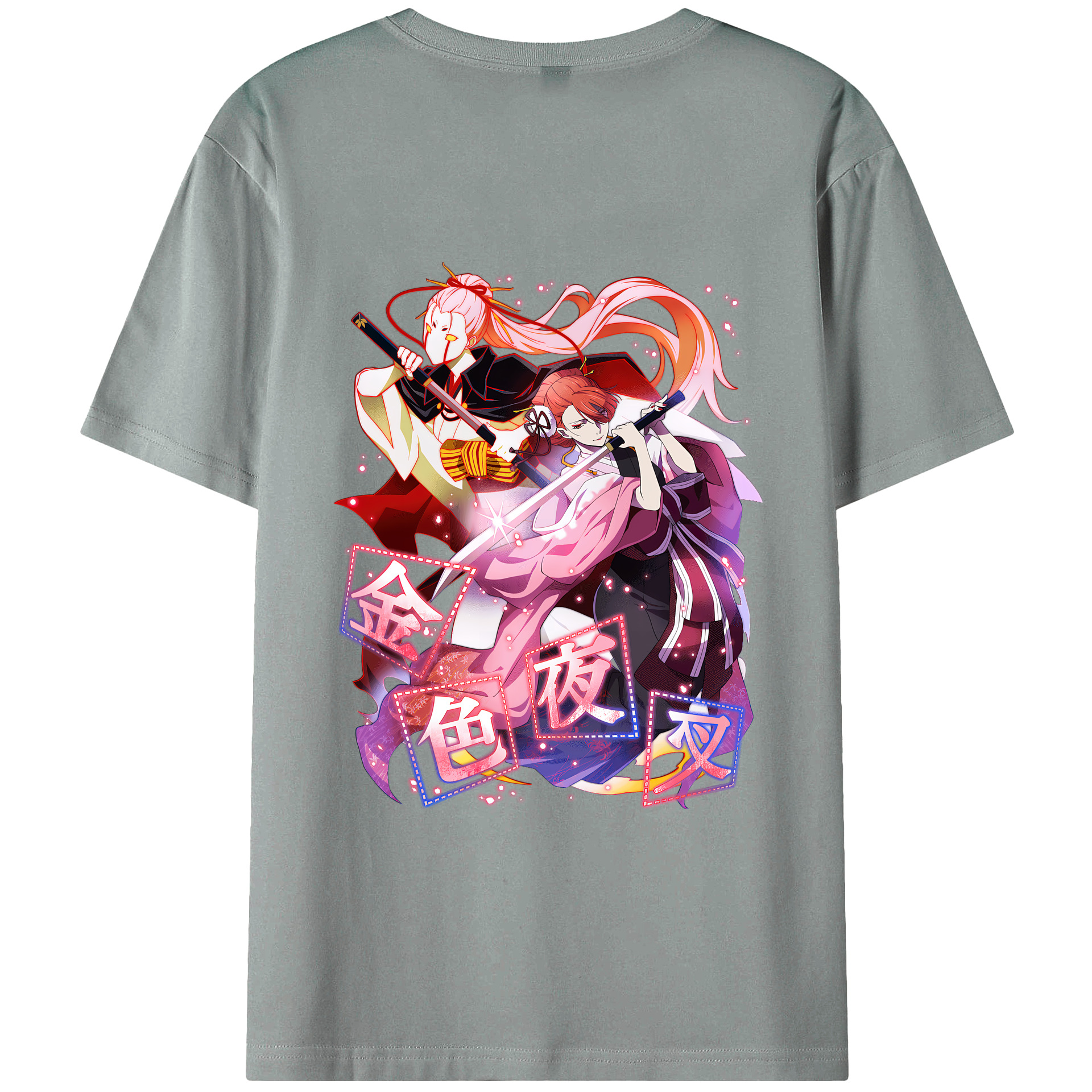 （画像用） 文豪ストレイドッグス Bungo Stray Dogs 綿100％ メンズ半袖Tシャツ（バックプリント） 通気性